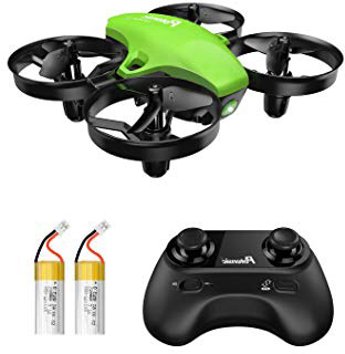 Potensic Mini Drone RC Helicopter Quadcopter para Niños y Principiantes con Control Remoto, Modo sin Cabeza, la Función de Suspensión de Altitud, 3 Modos de Velocidad, 2 Baterías, A20 Verde