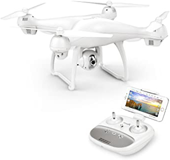 Potensic Drone GPS con Cámara 1080P HD FPV RC Quadcopter WiFi Sígueme RTF Retención de Altitud Modo sin Cabeza y Retorno a Casa 2500mAh Batería, Control de Distancia 300M, T35