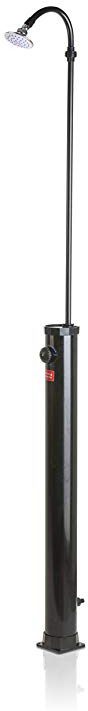 Gre AR1009 - Ducha Solar Exterior de PVC Negro, Capacidad de 9 Litros