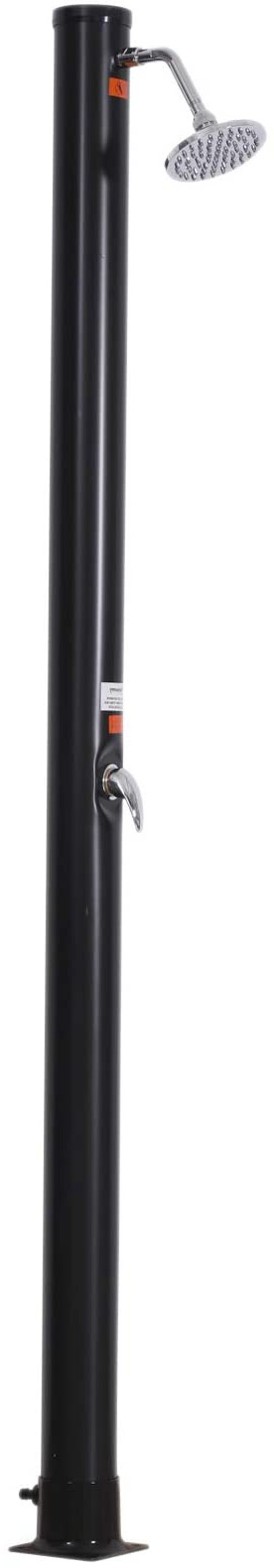 Outsunny Ducha Solar Exterior de PVC 20L Ducha de Jardín o Ducha de Terraza hasta 60℃ para Piscinas al Aire Libre 218cm