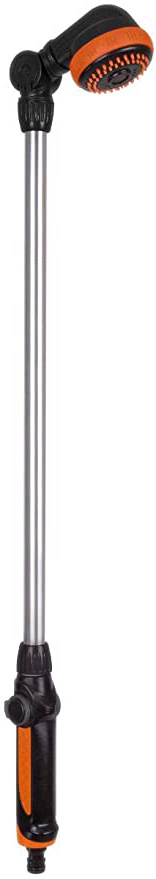 FERM Ducha y rociador de jardín 2 en 1 - Altura Ajustable 149-190cm y Cabezal de Ducha Ajustable 180°