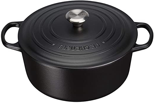 LE CREUSET Cocotte Evolution de Hierro Fundido con Tapa, Ø 26 cm, Redonda, Todas Las Fuentes de Calor Incl. inducción, 5,3 l, Negro Mate