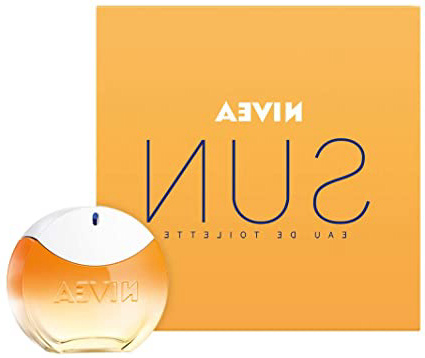 NIVEA SUN Eau de Toilette (1 x 30 ml) con el original aroma de la crema solar NIVEA SUN, perfume para mujer en un icónico frasco de perfume, sensual fragancia de mujer NIVEA SUN para verano