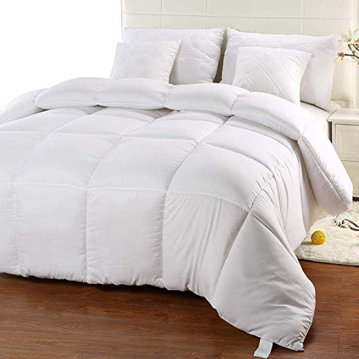 Utopia Bedding - Invierno Edredón de Fibra, Fibra Hueca siliconada, 1200 gramo (Blanco, Cama 80/90-155 x 220 cm)