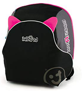 Trunki BoostApak - Mochila de viaje, Asiento alzador de viaje portátil y silla coche grupo 2 3 (Rosa)