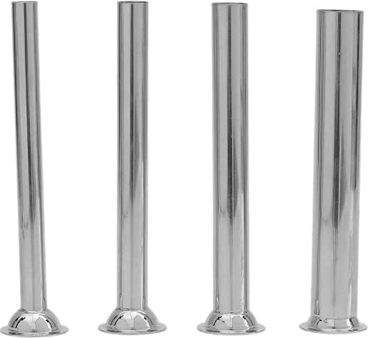 SODIAL 4 Piezas Tubos de Llenado de Embutidora de Salchicha de Acero Inoxidable Boquillas de Embudos Piezas de Repuesto Tubo de Llenado, DiáMetro Base: 38 Mm