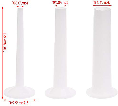 SimpleLife 3 Piezas de Relleno de Salchicha de plástico Tubo de Relleno para la Carne Hecha a Mano Grinder Stuffer 5#