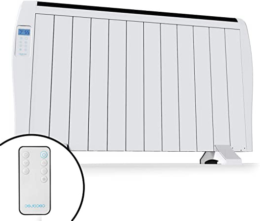 Cecotec Ready Warm 2500 Thermal - Emisor Térmico12 Elementos, 3 Modos de funcionamiento, Temporizador, Mando a Distancia, Pantalla LED, 1800 W