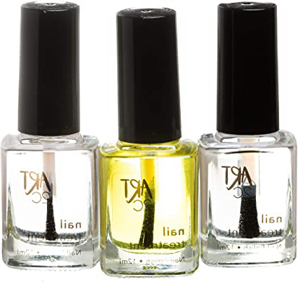 Art 2C - Tratamiento para proteger y reparar las uñas, paquete de 3 productos: aceite embellecedor, endurecedor y brillo, 3 x 12 ml