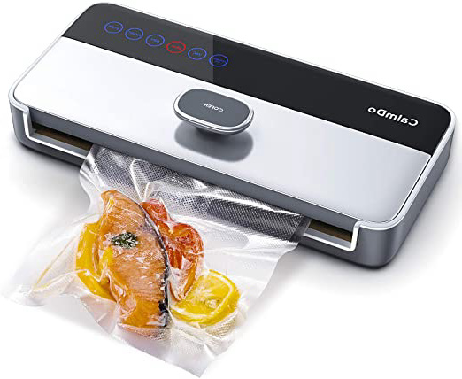 CalmDo Envasadora al Vacío Automático para Alimentos, CD-V001 6 en 1 Sellador al Vacío Profesional Seco y Húmedo 120W con Rollo Bolsas y Tubo para Uso Doméstico