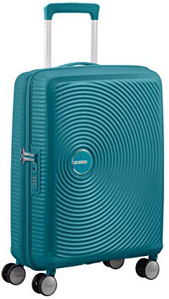 American Tourister Soundbox - Spinner Small Expandable Equipaje de Mano, 55 cm, 41 Liters, Verde (Jade Green)