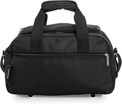 Aerolite Holdall Maximum Ryanair Hand Luggage Cabin Sized Flight Shoulder Bag Equipaje de Mano, 35 cm, 14 Liters, Negro (Black)