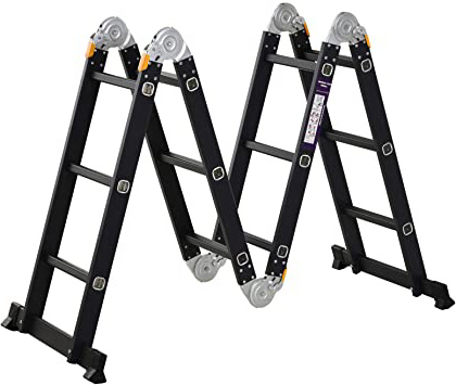 DURHAND Escalera Multiusos Plegable Escalón