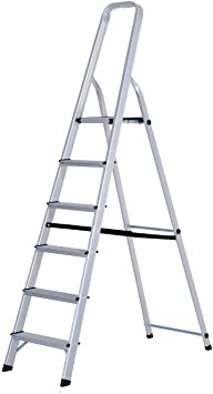 HOMCOM Escalera de Aluminio Tijera