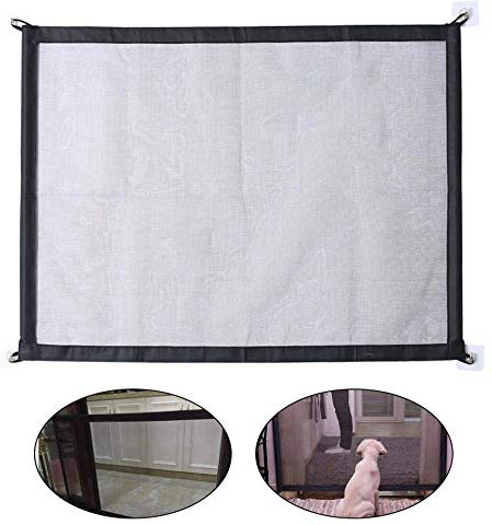 Miaogo Magic Gate Portátil y Plegable Safe Guard Cerramiento de Seguridad para Mascotas Dog Cat Fences, Net de Aislamiento para Mascotas Paredes de Puertas de Coche Stairwells (72 x 180 cm)
