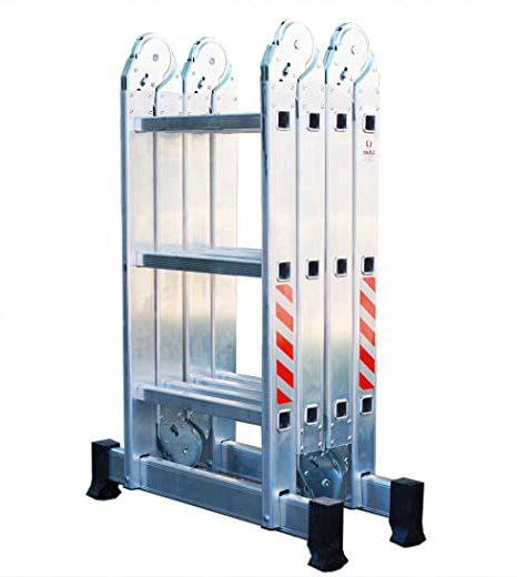Escalera Andamio Plataforma Plegable de Aluminio Multifuncional 4x3. Escada Multiuso em Alumínio (12 Peldaños / 12 Degraus). Hecho/Fabricado en Europa