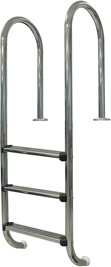 Gre 40273 - Escalera Muro de Acero Inoxidable para Piscina Enterrada, 158 cm