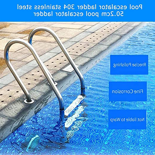 Ablerfly Escalera para Piscina Pasos de peldaño de Escalera de Recambio de Acero Inoxidable para Piscina Escalera de peldaño Peldaños para Piscinas enterradas Generous