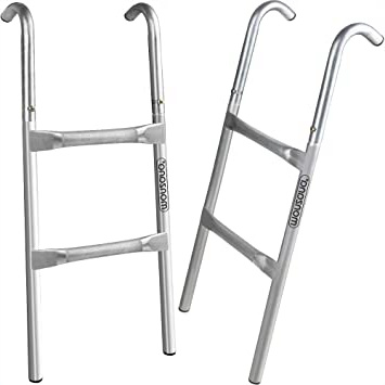 Deuba Monzana Escalera de trampolín Cama elástica de 66/76/90/110 cm 2-3 peldaños Entrada Resistente a los Rayos UV Montaje Flexible