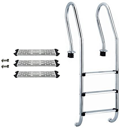 Yunhigh-uk Escalera de Piscina de Acero Inoxidable Pedal de Escalera Antideslizante de Repuesto de 3 Pasos