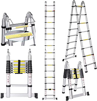 Voluker 5M Escalera Plegable,Escalera Telescópica