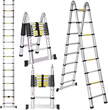 Meditool 5M Escalera Plegable Aluminio,2,5M+2,5M