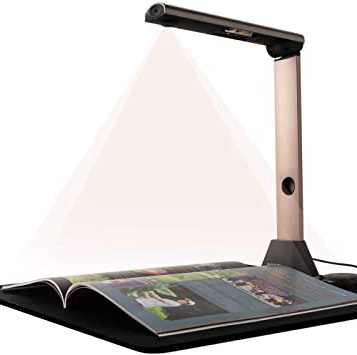 Escáner de Libros y Documentos Bamboosang X7, Cámara de Documentos Portátil de Alta Definición de 15MP, Aplanado y Alineado Automático, Tamaño de Captura A3, OCR Multilingüe, USB, SDK y Twain