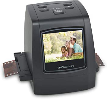 22MP Escáner de negativos y diapositivas , Convertidor digital con 2,4"LCD para 35 mm/ Super 8/ 110/ 126 película