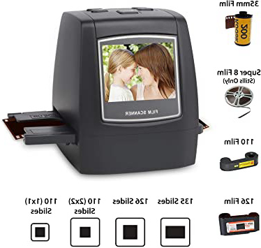 DIGITNOW! 22MP Escáner de negativos y diapositivas , Convertidor digital con 2,4"LCD para 35 mm/ Super 8/ 110/ 126 película