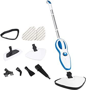Avantek - Limpiador de vapor ajustable con vapor de 120 °C, vapor de alta temperatura, 30 s, tiempo de calentamiento, 6 funciones en 1 escoba de vapor, respetuoso con el medio ambiente y limpio