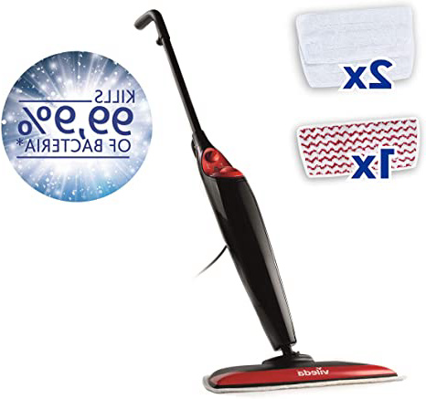 Vileda Steam XXL Power - Escoba de vapor (pl?stico), color negro con rojo