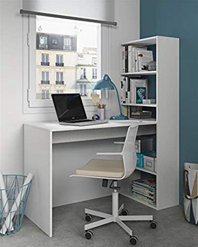 FORES Habitatdesign Gio 008314 - Escritorio y Estantería, blanco