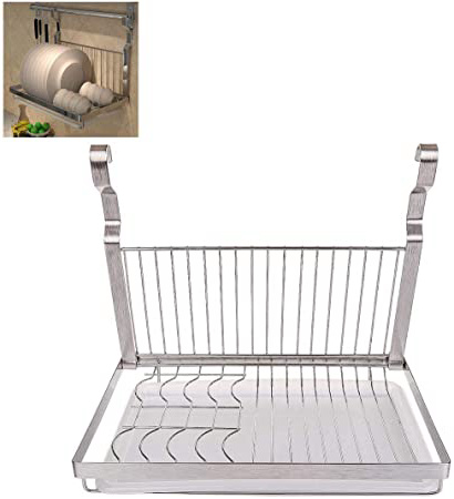Dittzz Escurreplatos de acero inoxidable,