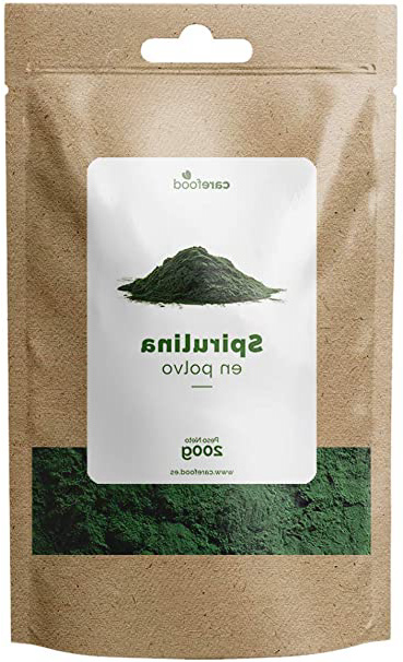 Espirulina ecológica en polvo 200gr Carefood 100% Orgánica | Alga Spirulina Platensis Apta para veganos | Superalimento Ecológico