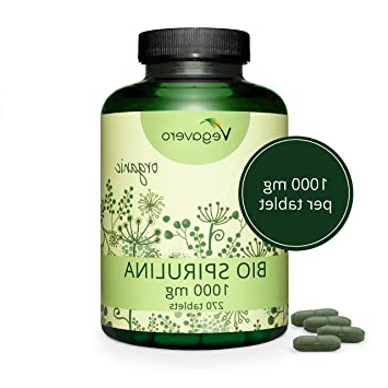 Spirulina Orgánica Vegavero® | La Dosis Más Alta: 1000 mg/Comprimido | Sin Sílice Ni Otros Aditivos | 270 Comprimidos | Energía + Detox + Antioxidante + Sistema Inmunitario | Algas Marinas