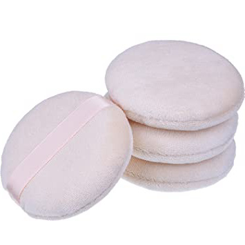 Esponja del Soplo de Polvo Cosmético Borlas Faciales Fundación del Maquillaje Suave Esponja de Herramientas, 2.75 Pulgadas, Paquete de 4