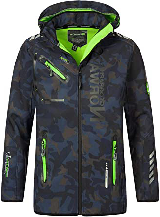 Geographical Norway Hombre Chaqueta Outdoor Softshell Rainman Turbo de Dry Capucha