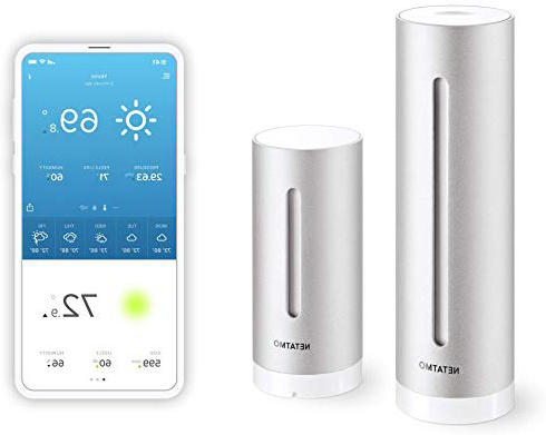 Netatmo Estación Meteorológica Inalámbrica Interior Exterior Con Wifi, Compatible con Amazon Alexa y Apple HomeKit, NWS01-EC