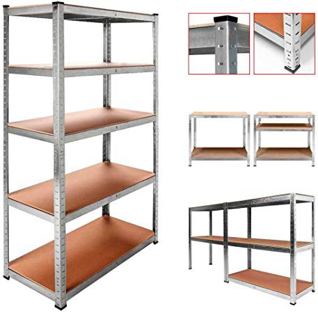 OcioDual Estanteria Metalica Galvanizada 875kg 5 Baldas 180 x 90 x 40cm Ideal Garaje