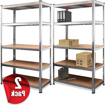 Deuba Set 2 Estanterias Metálicas 5 niveles almacenamiento 180x90x40 cm Carga máxima de 875kg Metal galvanizado