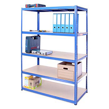 G-Rack 27 Estantería De Almacenamiento Para Garaje, Azul, 180cm x 120cm x 60cm