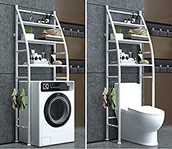 T-LoVendo TLV-0026S Estanteria sobre Inodoro WC Cuarto Baño Lavadora Ahorra Espacio Almacenamiento