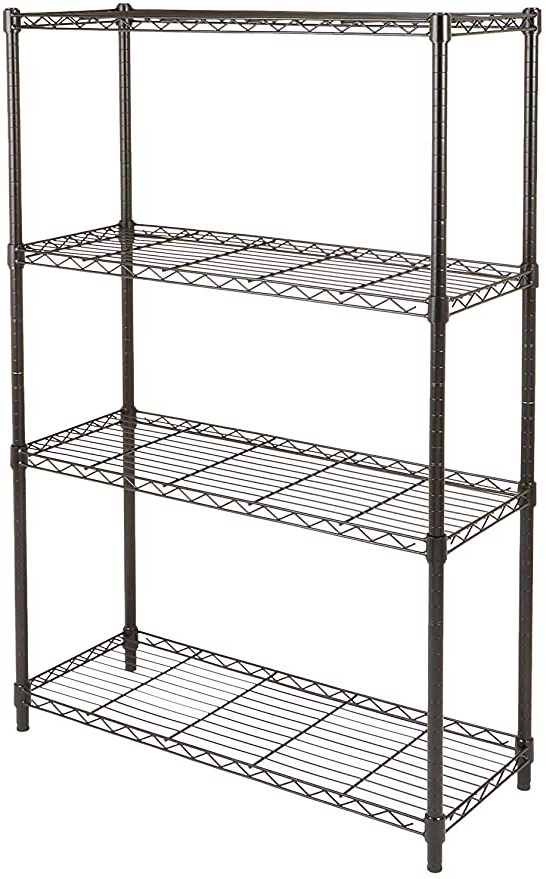AmazonBasics - Estantería con 4 baldas, negro