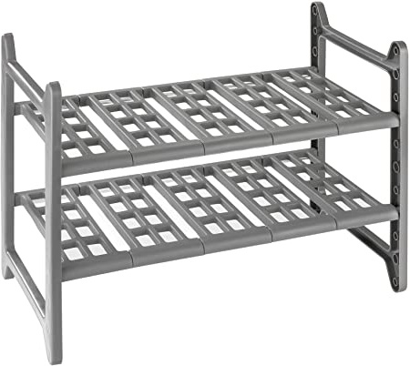 Wenko 2768010100 - Estantería para armario de fregadero (distribución ajustable, 44-82 x 39 x 28 cm), aluminio y plástico
