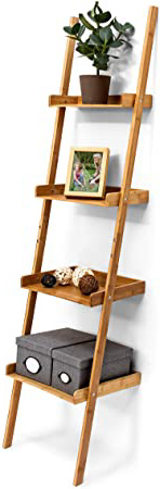 Relaxdays – Estantería Estilo Escalera de bambú,