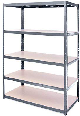 Rhino Racking 0057 Estantería Industrial Autónoma de 5 Alturas, 180 x 120 x 60 cm, con 5 años de Garantía (en un Solo Paquete)