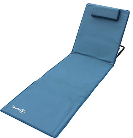 Homecall - Esterilla acolchada para playa, XXL (azul)