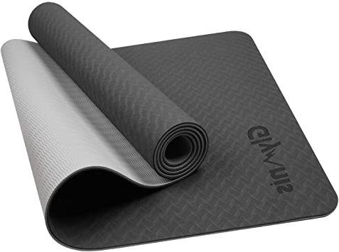 Glymnis Esterilla Yoga Antideslizante Colchoneta Yoga Esterilla Deporte Esterilla Pilates con Correa 183mm x 61mm x 6mm