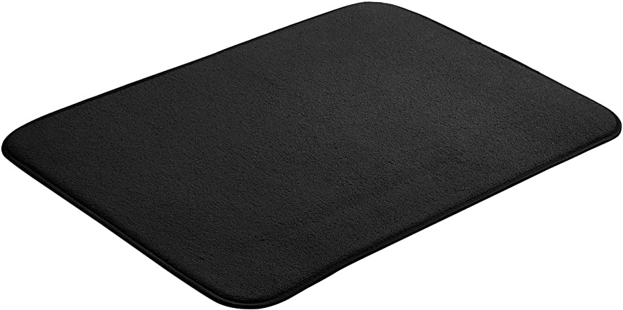 AmazonBasics - Esterilla de secado, 48 x 61 cm, color negro, 4 unidades