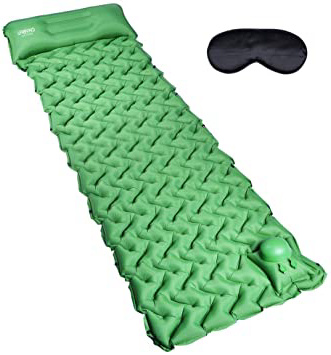 Chuanghongyuan Inflable Esterilla Camping, Colchoneta de Camping Auto-Inflables con Almohada Interconectada, Colchones de Aire para Acampada Undividual Ultraligera para Mochilero, Camping, Senderismo
